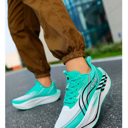 Zapatillas para correr para hombre, tabla de carbono, deportes especiales para maratón, transpirables, ligeras, cómodas zapatillas deportivas antideslizantes para mujer