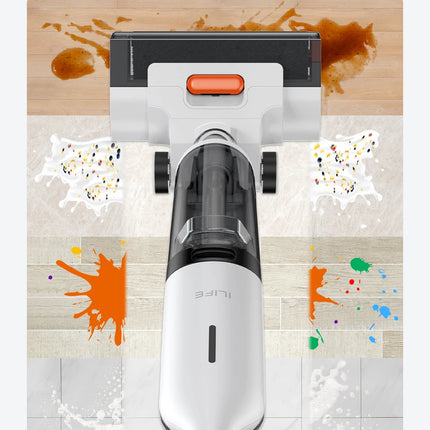 ILIFE W90 Robot de fregona de lavado inteligente inalámbrico para limpieza en seco y húmedo, succión de 5500Pa, autolimpieza de 1 minuto, tanque de agua doble grande
