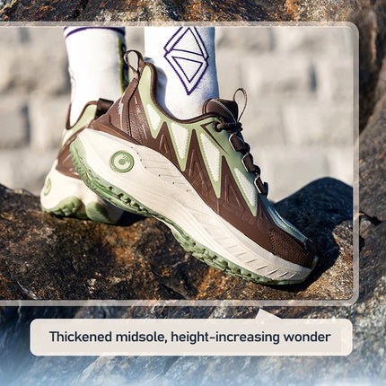 ONEMIX, zapatillas para correr de montaña para hombre, zapatillas de deporte de cuero antideslizantes usables, zapatillas deportivas estables todoterreno, zapatillas para caminar al aire libre