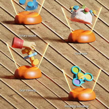 Juguete mordedor para bebés, juguete de dentición calmante en forma de oveja, actividad educativa, sonajero de agarre fácil para niños y niñas, viajes de aprendizaje