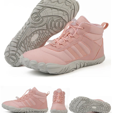 Zapatos impermeables de invierno para hombre y mujer, botas de nieve de algodón, cálidas, forradas de piel, Unisex, para caminar, senderismo y al aire libre