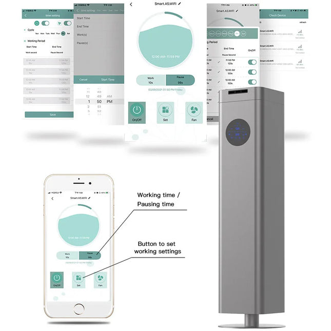 Máquina difusora de Aroma inteligente con WIFI y Bluetooth, difusor de fragancias de aceites esenciales de 1500ML, ambientador para el hogar, Oasis eléctrica para hoteles