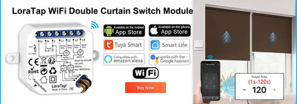 Tuya Smart Life UE WiFi doble cortina interruptor para persiana enrollable motor eléctrico Google Home Alexa Echo Control de voz DIY
