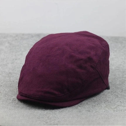 Gorro de hiedra de talla grande para hombre, gorro de cabeza grande para primavera, verano y otoño, boina de lino, gorros planos de lana para invierno, 55-59cm, 60-61cm