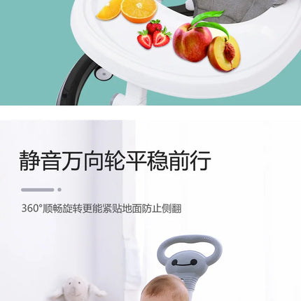 Andador para bebé, anti-piernas, multifuncional, anticaída, antivuelco, para niña, niño, caminar, puede sentarse en el carrito en forma de U