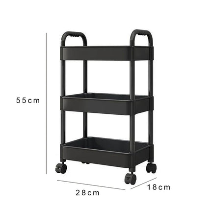 Carro pequeño multicapa para el hogar, estante de almacenamiento de suelo a suelo, cocina, dormitorio, baño, estante de almacenamiento con ruedas