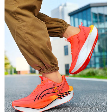 Zapatillas para correr para hombre, tabla de carbono, deportes especiales para maratón, transpirables, ligeras, cómodas zapatillas deportivas antideslizantes para mujer