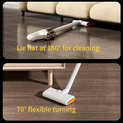 Aspirador inalámbrico: filtro Hepa húmedo y seco, tiempo de ejecución de 30 minutos, 180 °   Aspirador de varilla flexible, aspirador de mano para el hogar