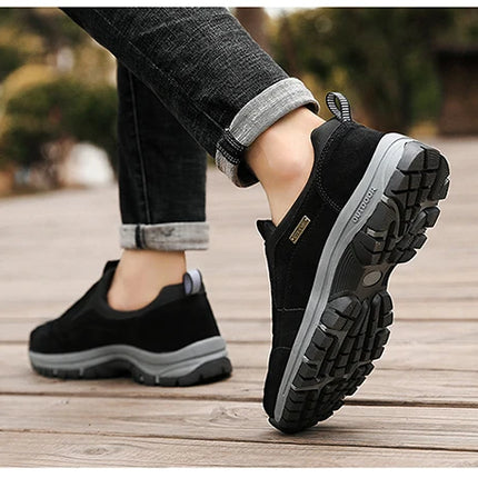 Zapatos deportivos informales antideslizantes para hombre, zapatos de senderismo resistentes al desgaste, zapatos planos cómodos para caminar a la moda para exteriores 2025, para hombre