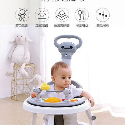 Andador para bebé, anti-piernas, multifuncional, anticaída, antivuelco, para niña, niño, caminar, puede sentarse en el carrito en forma de U