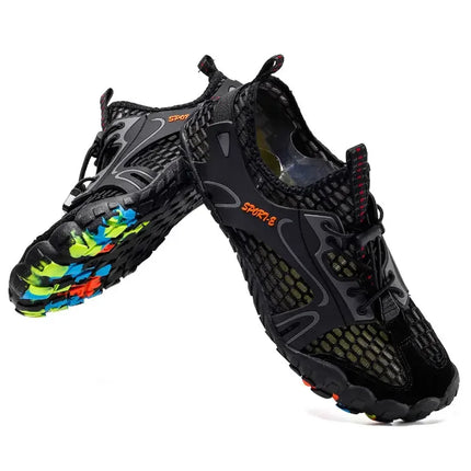 Zapatos deportivos de secado rápido para caminar en el agua, zapatos de playa transpirables, zapatos de malla para senderismo y correr, adecuados tanto para hombres y mujeres, Fitness al aire libre