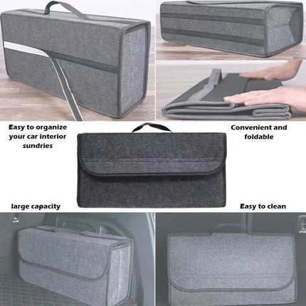 Herramientas de almacenamiento antideslizantes, color gris oscuro, toallas, accesorios para coche, caja de fieltro plegable Universal de alta calidad, 1 ud.