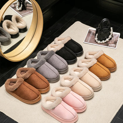 Zapatillas mullidas para mujer para otoño invierno interior EVA suela gruesa antideslizante cálido zapatos de casa Unisex