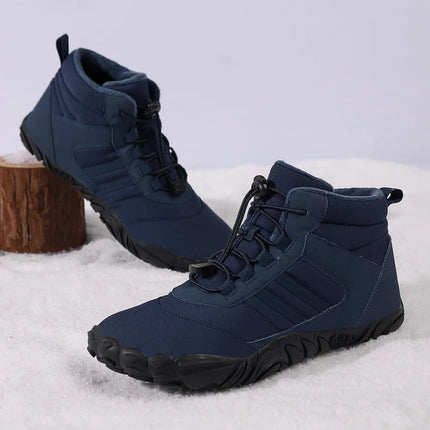 Zapatos impermeables de invierno para hombre y mujer, botas de nieve de algodón, cálidas, forradas de piel, Unisex, para caminar, senderismo y al aire libre