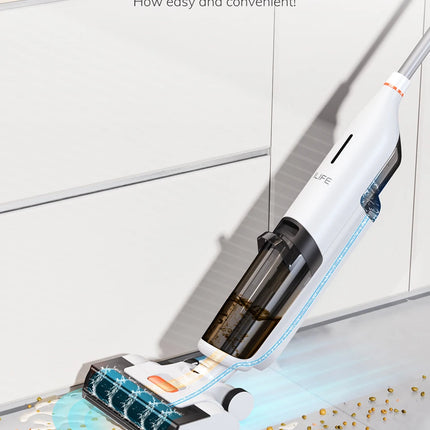 ILIFE W90 Robot de fregona de lavado inteligente inalámbrico para limpieza en seco y húmedo, succión de 5500Pa, autolimpieza de 1 minuto, tanque de agua doble grande