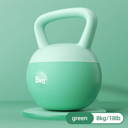 Kettlebells suaves con Base antideslizante resistente a impactos, juegos de pesas de entrenamiento de agarre ancho para levantamiento de pesas en el hogar