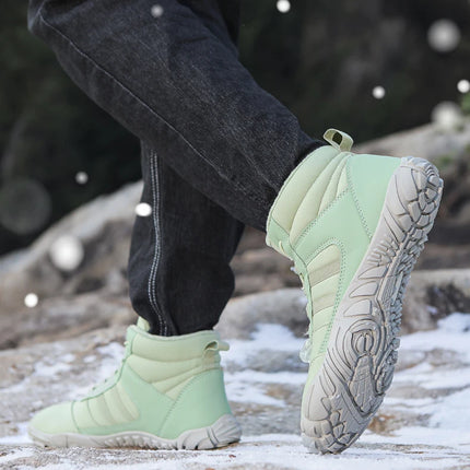 Zapatos impermeables de invierno para hombre y mujer, botas de nieve de algodón, cálidas, forradas de piel, Unisex, para caminar, senderismo y al aire libre