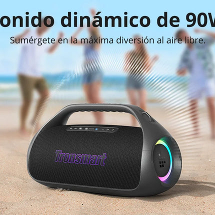 Tronsmart Bang 2 Bocina Bluetooth de 90 W con claridad de 2,1 canales, 26 horas de reproducción, audio claro de 105 dB, altavoces Snyc 100