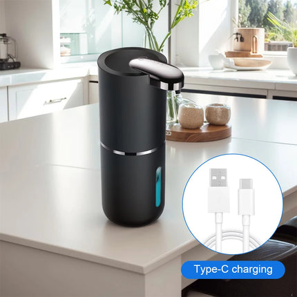 Dispensador Automático de Jabón sin Contacto de 380 ml – Sensor Infrarrojo y Carga USB para Baño y Cocina