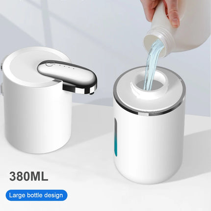 Dispensador Automático de Jabón sin Contacto de 380 ml – Sensor Infrarrojo y Carga USB para Baño y Cocina