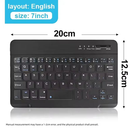 Teclado Bluetooth Teclado inalámbrico de 84 teclas Compatible con tabletas iPad Samsung Xiaomi de 7/10 pulgadas y teclado Mini iPad para iPad