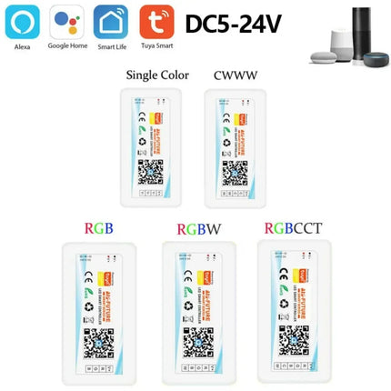 Controlador LED Tuya WiFi 12-24V – Compatible con Alexa y Google Assistant