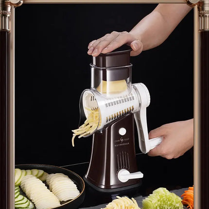 Kitchen Veggie Chopper Multifunction Rotary Cheese Grater Manual Drum Grater Food Shredder Vegetable Slicer Cutter Meat Grinder