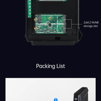 Helorpc Mini PC DIY para Juegos – Inter Ultra 7 165H, Soporte Windows 10 y Linux