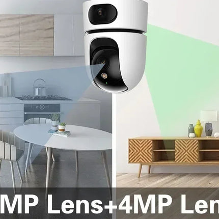 Cámara IP WiFi 4K con Zoom 10X, lente Dual, seguimiento automático para el hogar inteligente, cámara CCTV, cámara de vigilancia inalámbrica, cámara de seguridad para Monitor de bebé