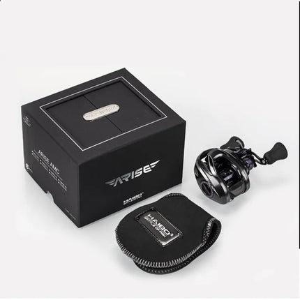 Haibo 25/23 nuevo ARISE AIR/ELITE AMC + carrete De Pesca De Baitcasting De fibra De carbono HandIe 11B + 1RB Carretilha De Pesca De fundición larga
