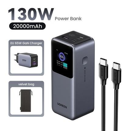 UGREEN Nexode 200W 25000mAh banco de energía portátil PD batería externa PowerBank para Macbook Pro para iPad estación de energía de carga rápida
