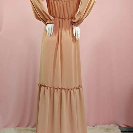 Vestido de sesión de fotos de maternidad: vestido sexy con hombros descubiertos, mangas abullonadas juguetonas y ropa con abertura para piernas para fotografía de mujeres embarazadas