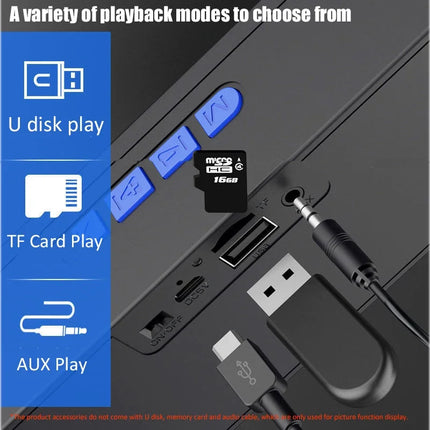 Altavoz inteligente creativo inalámbrico Bluetooth S18, Audio para teléfono móvil, ordenador, Subwoofer, Radio práctica para exteriores