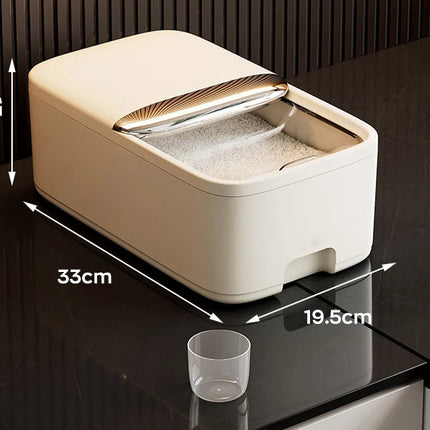 10KG Rice Storage Box Home with Lid Insect Proof Moisture Proof Rice Box Grain Sealed Jar Kitchen Container Storing Dry Grain