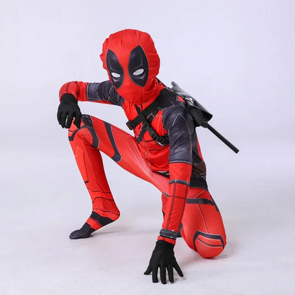 Disfraz de Deadpool para niños, regalos de superhéroe, mono de Deadpool, disfraces para niños, traje de superhéroes para niños, disfraz de Halloween para niños