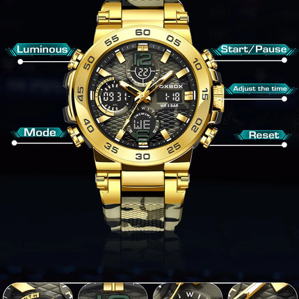 Reloj Electrónico Deportivo LIGE para Hombre – Pantalla LED de Lujo y Diseño Militar Resistente al Agua