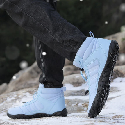 Zapatos impermeables de invierno para hombre y mujer, botas de nieve de algodón, cálidas, forradas de piel, Unisex, para caminar, senderismo y al aire libre