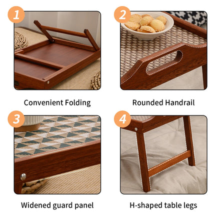 Bandeja de cama plegable de madera ergonómica con soporte para tableta, escritorio multiusos para pacientes de recuperación/sofá cama de oficina 19,7x11,8