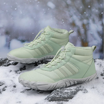 Zapatos impermeables de invierno para hombre y mujer, botas de nieve de algodón, cálidas, forradas de piel, Unisex, para caminar, senderismo y al aire libre