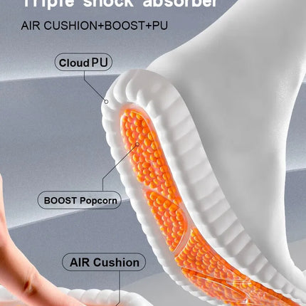 Nuevo cojín de plantilla deportiva de látex, plantillas cómodas para fascitis Plantar para pies, hombre y mujer, suela de zapato ortopédico, accesorios para correr