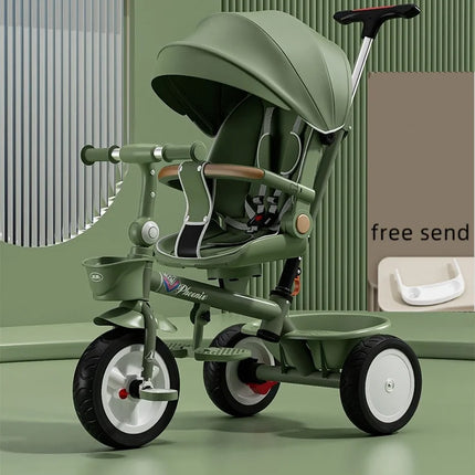 Trciclos de bebé, cochecito triciclo multifuncional 4 en 1 de alta calidad para niños de 2 a 4 años, regalos gratis para usted