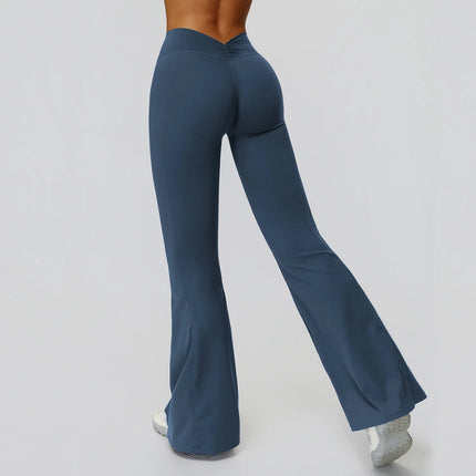 Bell-bottoms Pantalones de yoga con corte de bota de talle alto para mujer Leggings acampanados para entrenamiento y ropa casual Ropa deportiva cómoda y elegante