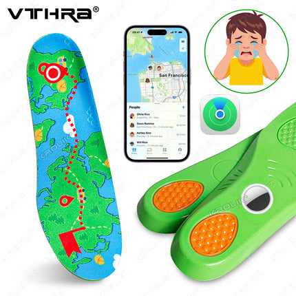 Plantillas Airtag con cubierta protectora para niños y personas mayores Airtag, cómodas inserciones de zapatos de montaje seguro para calzado