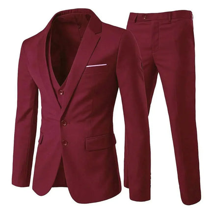 Trajes elegantes para hombre para boda, 3 piezas, 2 conjuntos de chaquetas, chaleco, pantalones, Blazers, traje clásico de negocios, traje Formal completo 2024