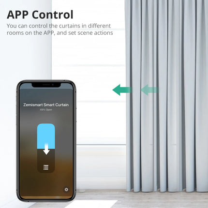 Zemismart-Motor de cortina inteligente Matter Over Thread, aplicación de Google Home, Control automático de sistema de cortina