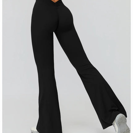 Bell-bottoms Pantalones de yoga con corte de bota de talle alto para mujer Leggings acampanados para entrenamiento y ropa casual Ropa deportiva cómoda y elegante