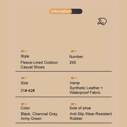 Botas de nieve para exteriores para niños, zapatos deportivos cómodos y cálidos de alta calidad, botas de algodón a la moda, zapatos de felpa antideslizantes para Otoño e Invierno