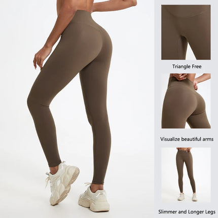 Hearuisavy-mallas de cintura alta de telas súper suaves, pantalones de Yoga para gimnasio de secado rápido, mallas de entrenamiento para correr, mallas deportivas de realce para mujer
