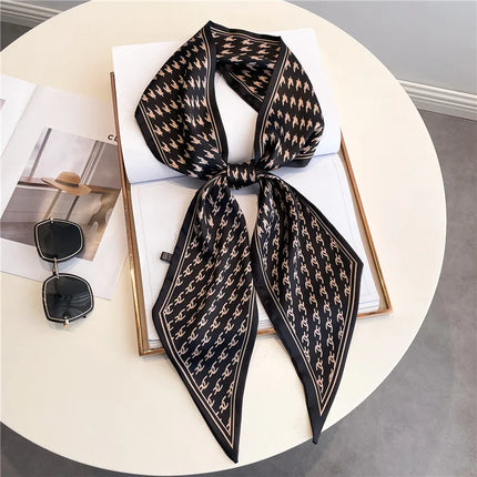 Nuevo Pañuelo de Seda Estrecho 14x147 cm – Versátil y Elegante para Mujer