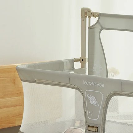Cama de cuna plegable de doble uso para niños pequeños, cuna para dormir, barandilla para bebé, protección de seguridad, cunas de cabecera fáciles de instalar